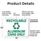 Signmission Recyclable Aluminum Cans Only with Graphic, 14 in W x Rectangle, Plastic OS-2PACK-MISC-P-1014-L-19507 - alternate 8